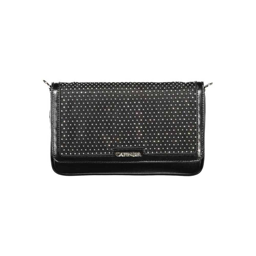 Cafenoir Black Polyurethane Women's Shoulder Women's Bag